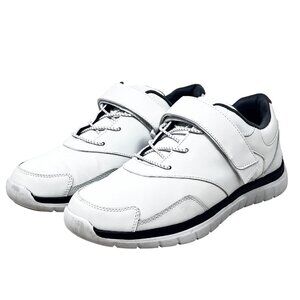 Anodyne Mens White Leather Comfort Diabetic Shoes Size 8M